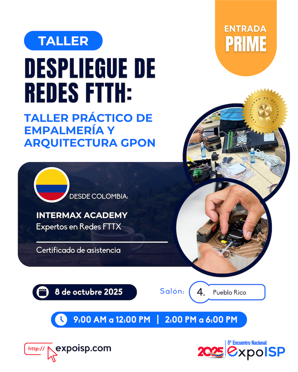 Despliegue de Redes FTTH: Taller Práctico de Empalmería y Arquitectura GPON