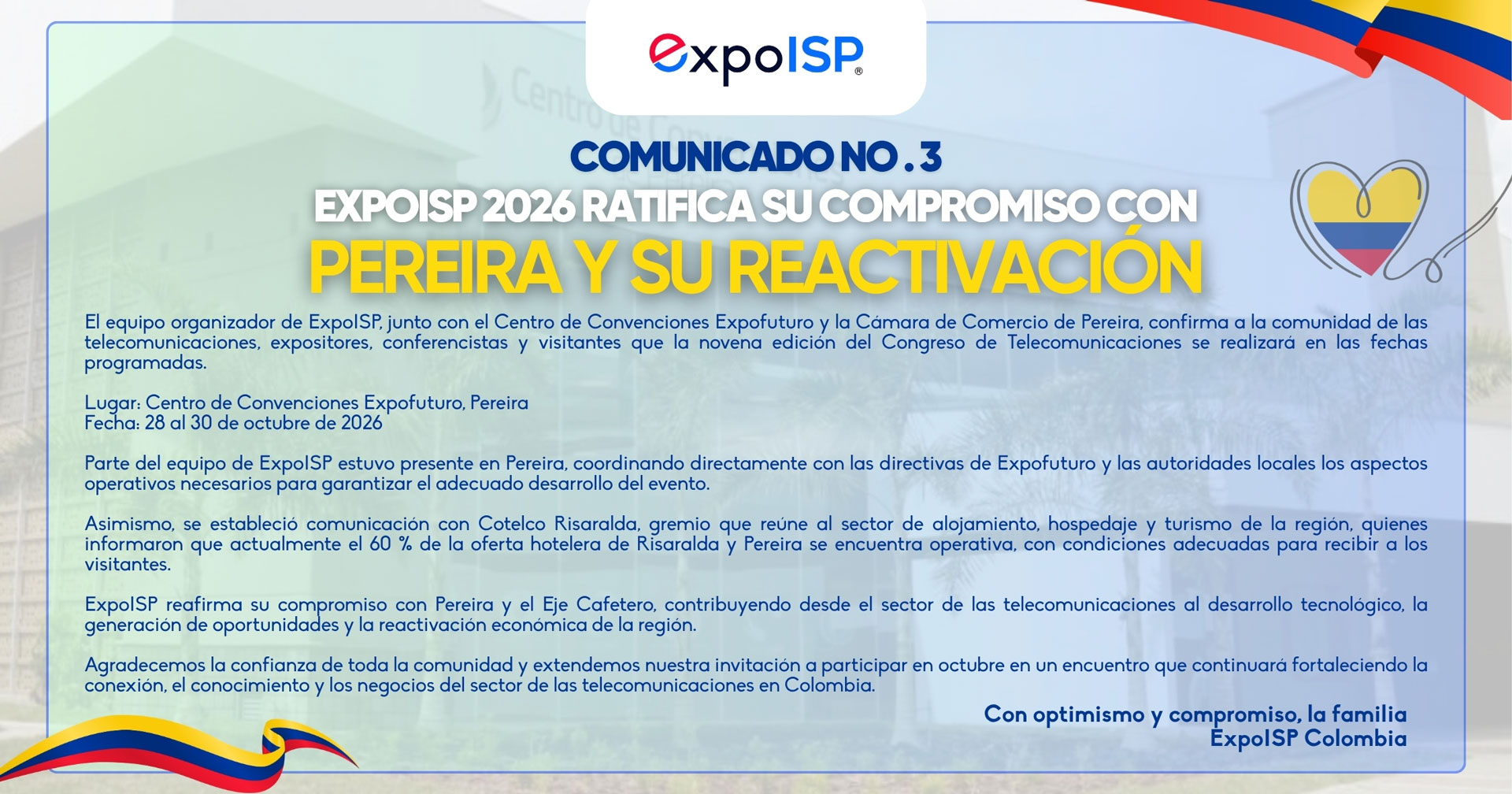 Comunicado N° 3 importante de ExpoISP 2026